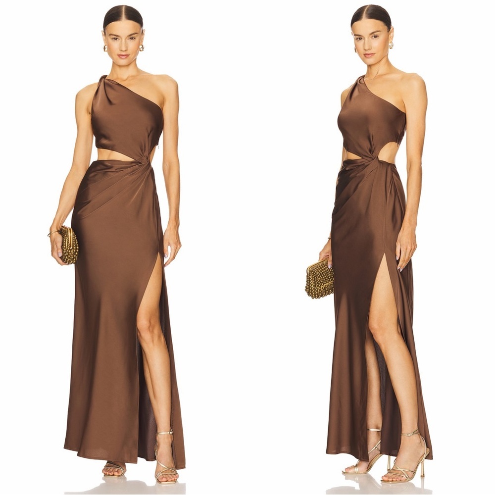 MISHA Kristin Gown in Umber Brown